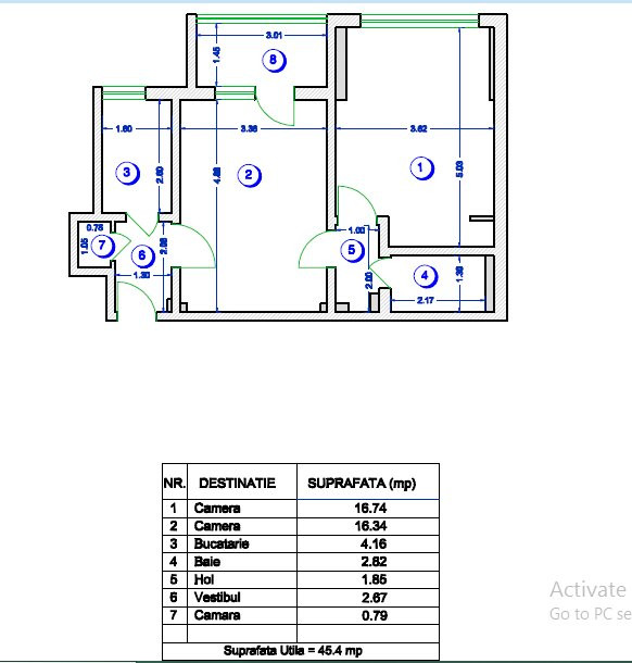 APARTAMENT/DOUA CAMERE/ET. 6/GARA DE NORD/NECESITA RENOVARE