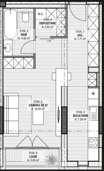STUDIO DE LUX -WIN HERASTRAU/44 mp/MOBILAT/UTILAT/LOC DE PARCARE SUBTERAN INCLUS