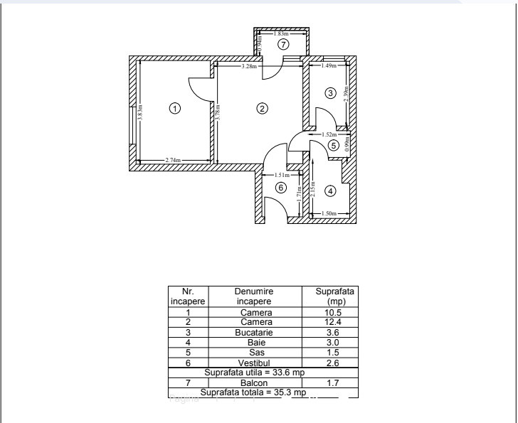 DE VANZARE/AP. 2 CAMERE/NECESTA RENOVARE TOTALA/ET. 6 DIN 8/STR. PRICOPAN/RAHOVA