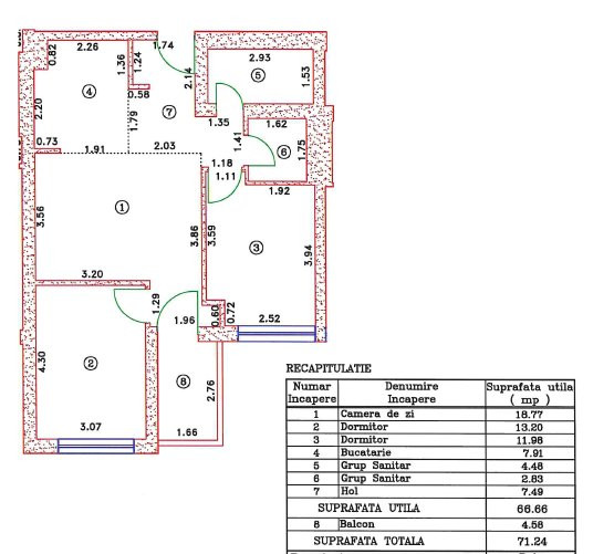 INCHIRIERE, 3 CAM., ET. 7, 4 CITY NORTH, ZONA PIPERA PLAZA