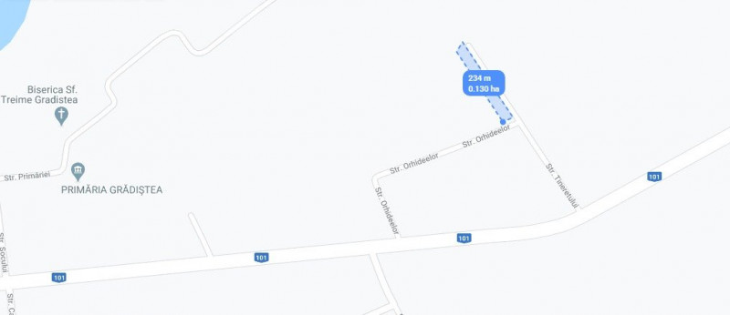 Vanzare teren 1300 mp intravilan Gradistea, Ilfov